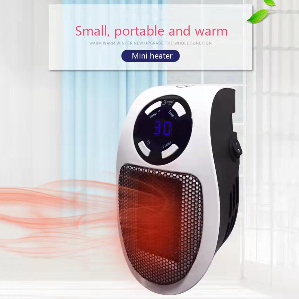 Chauffage électrique portable à brancher au mur, poêle de chauffage de pièce, mini radiateur domestique, machine de chauffage à distance, hiver 220 V 500 W