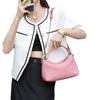 Womens Genuine Leather Woven Bucket Bag Handheld Crossbody Tote In Black Green Beige Mauve White