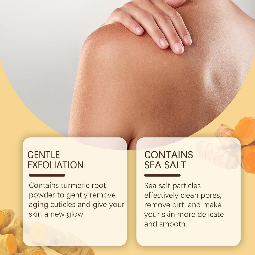 Ouhoe Turmeric Body Scrub For Softening Rough Skin Reducing Dullness And Nourishing Care