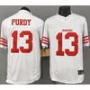 San Francisco 49ers Brock Purdy 13 White Embroidered NFL Football Jersey Mens Authentic Style
