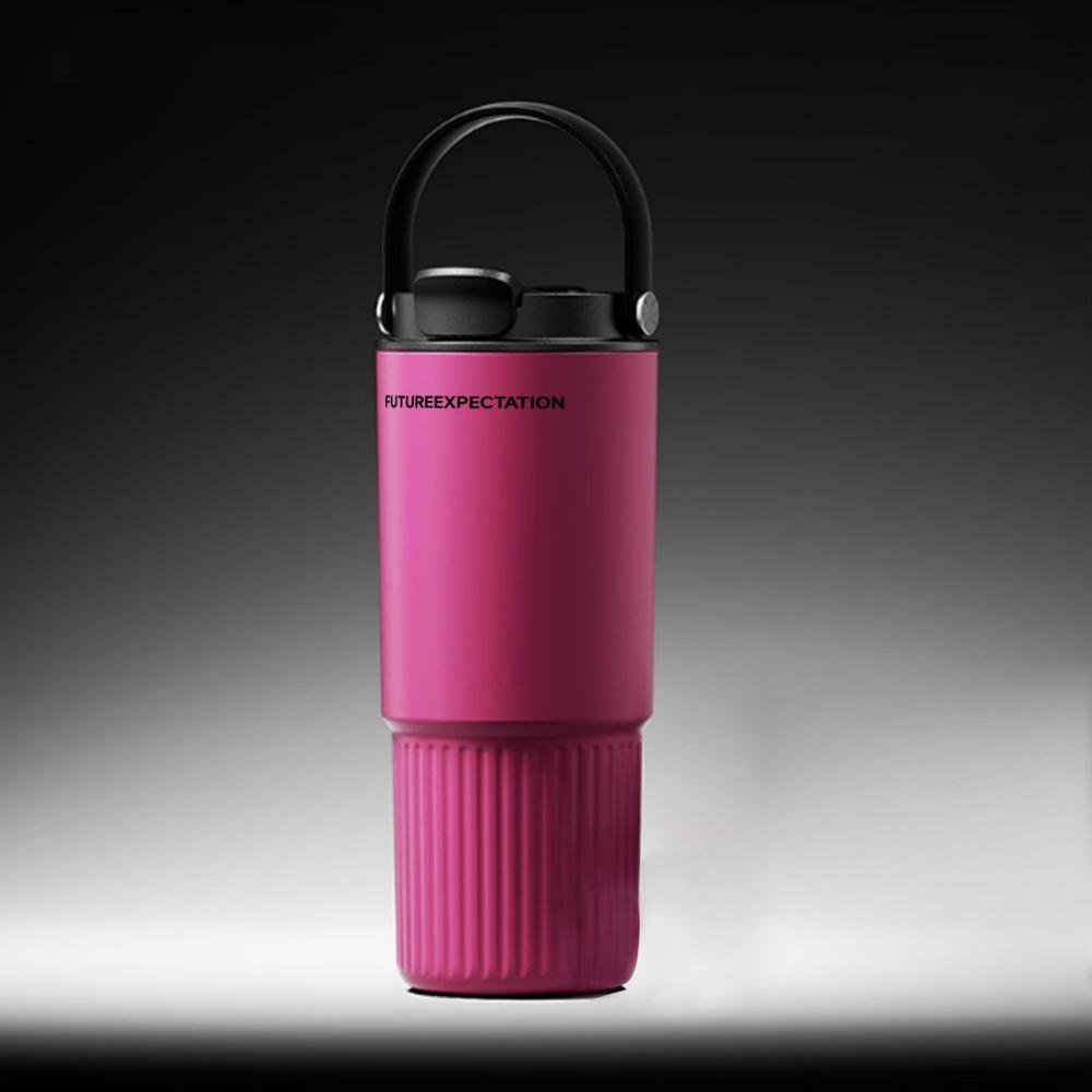 Leakproof Double Insulated Stainless Steel Tumbler with Handle BPA-Free Water Bottle for Outdoor Travel