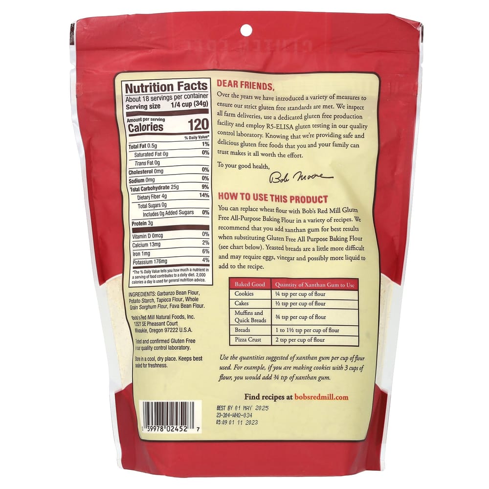 Bobs Red Mill Gluten-Free All-Purpose Baking Flour 624g (22oz)