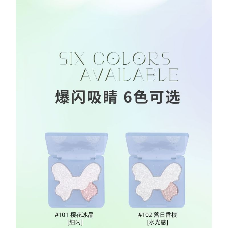 Biya - Duo Fantasy Butterfly Highlighter - 6 Colors