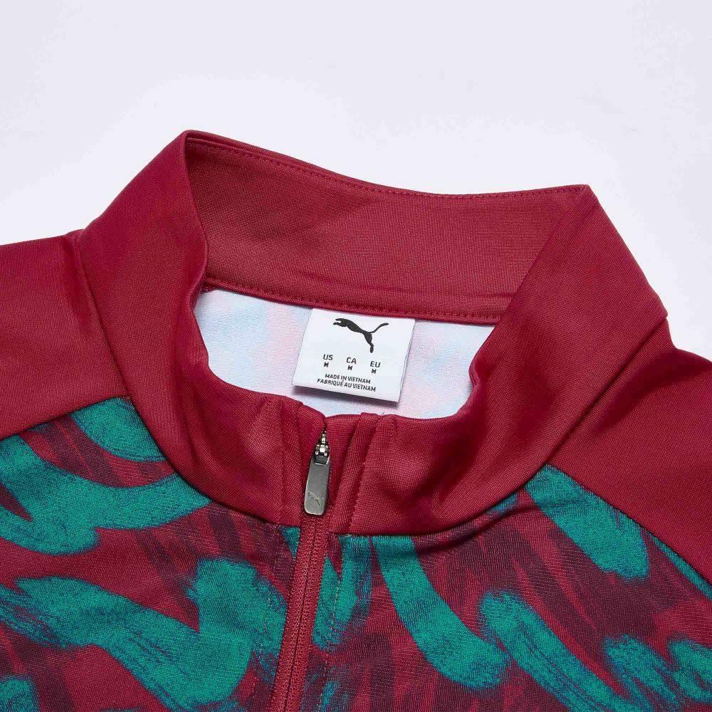 Puma Portugal National Team Moisture-Wicking Slim Fit Color Block Long Sleeve Quick-Dry T-Shirt Men tops 784790-37