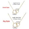 Women's Stainless Steel Double Circle Pendant Necklace