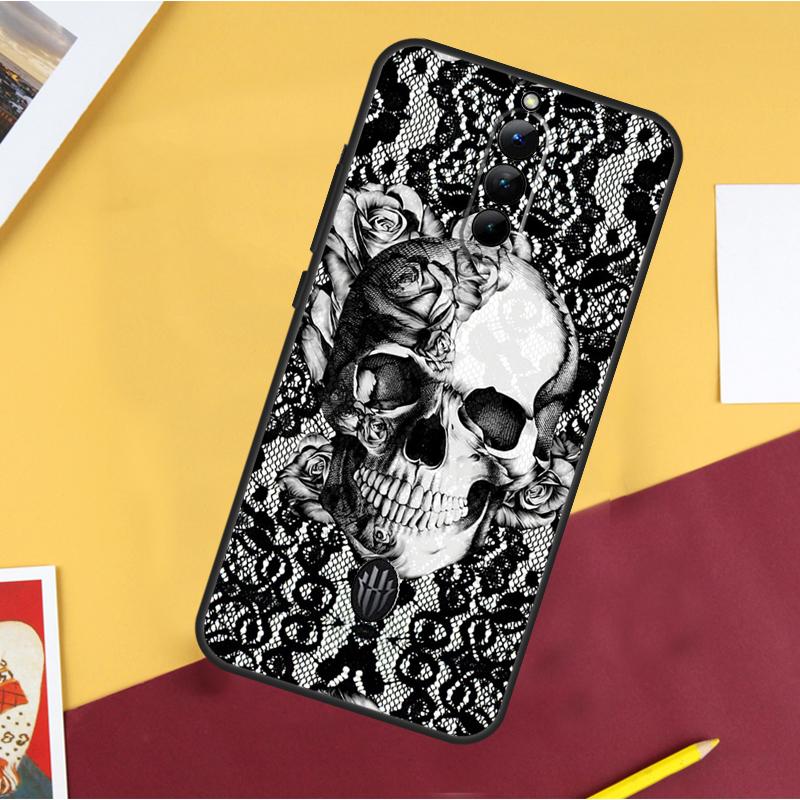 

Gothic Floral Skull Case For ZTE Nubia Red Magic 10 Air 5G 6R 6 7 6S 7S Pro 8 9 10 11 8S 9S 10S Pro Plus Cover Red Magic 11 Pro