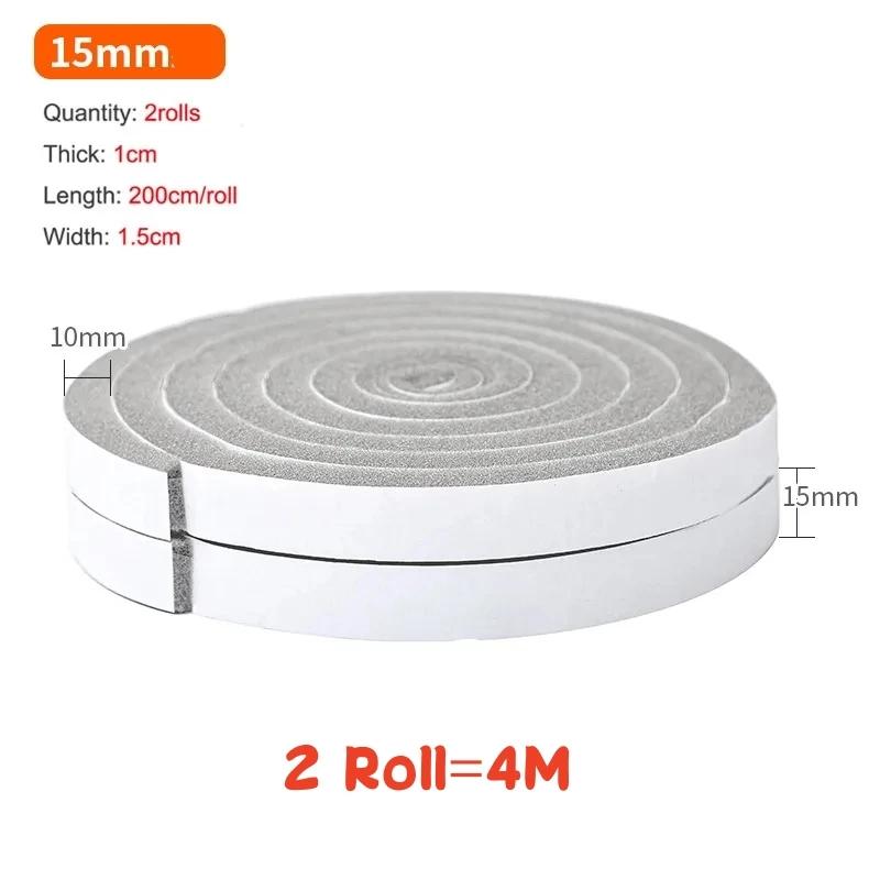 Door Window Sealing Strips Self-Adhesive Sponge Foam Soundproof Tape Windproof Dustproof Door and Window Gap Seal Strip