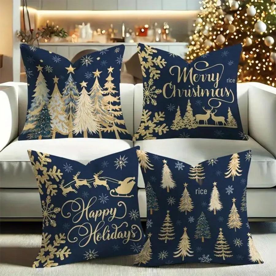 2025 Exclusive Christmas Throw Pillow Cover for Holiday Living Room Decoration