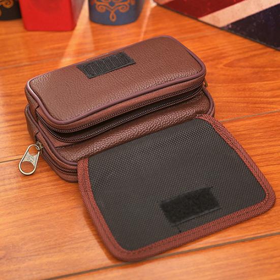 Cartera de piel sintética para hombre, tarjetero para teléfono, monedero informal con cinturón colgante