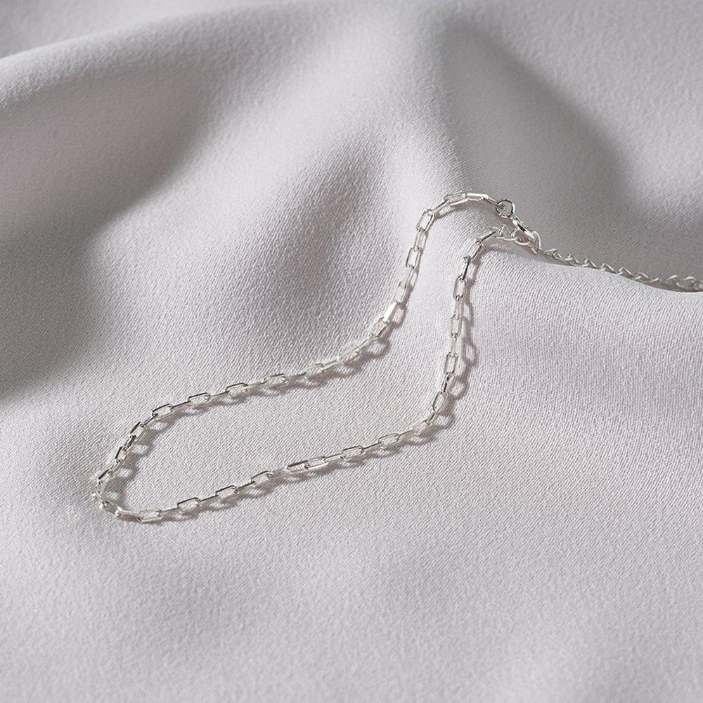Mimi.J Jewelry 925 Silver Vincent Simple Chain Anklet