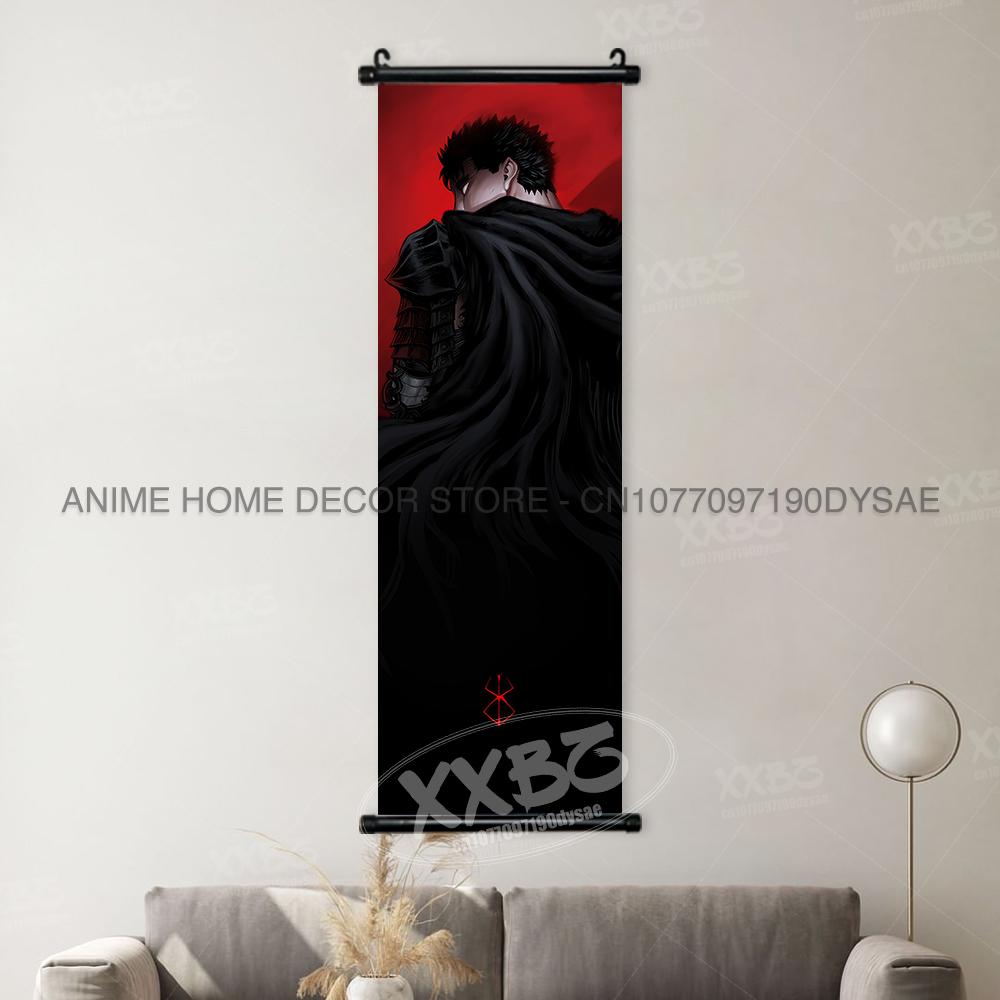 Berserk Poster Anime Scrolls Picture Guts Hanging Painting Griffith Wallpaper Casca Home Decoration Black Swordsman Wall Artwork