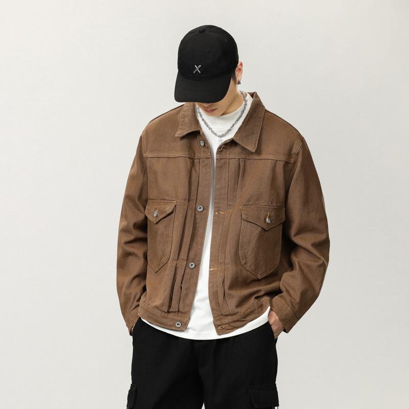 Canvas Coat American Retro Work Suit Denim Jacket Men's Spring and Autumn Jacket