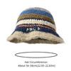 Fashion Warm Knitted Bucket Hat Anti-cold Temperament Striped Fisherman Hat Windproof Contrast Color Woven Basin Cap Autumn