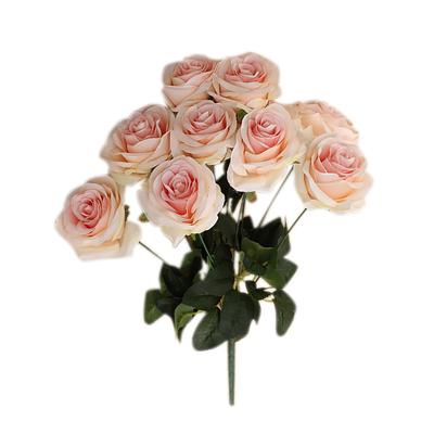 10 Heads Rose Artificial Flowers Bouquet Wedding Home Party Decor