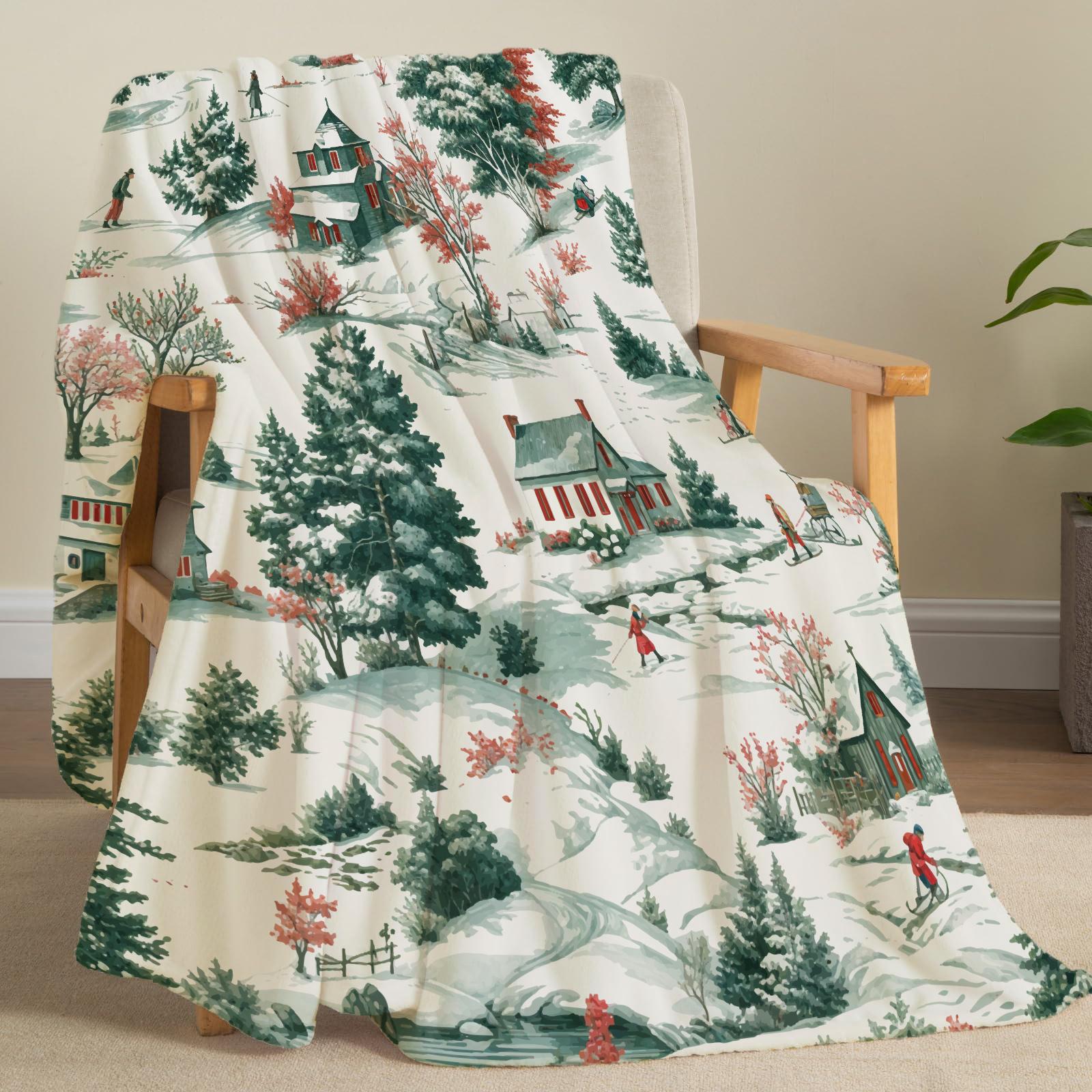 

Christmas Creative Throw Blanket Flannel Print Blanket Super Soft Cozy Sofa Nap Blanket Home Blanket Perfect Home Gift for Her 30x40in