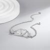Zircon Double Heart Charm Bracelet Fashionable Party Accessories Jewelry for Sensitive Skin Versatile Women Accessory