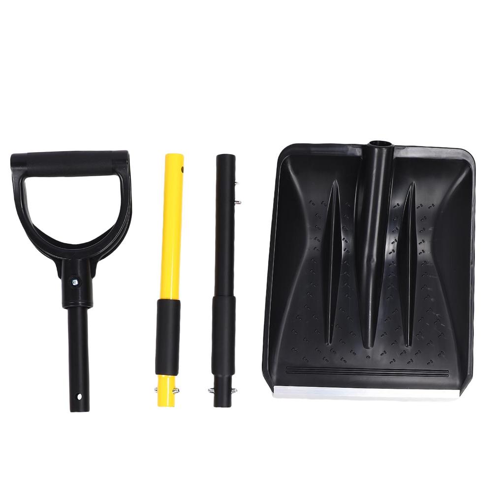 Snow Shovel Heavy Duty Snow Removal Winter Tool with D Grip Handle Aluminum Strip for Driveway Home Garage