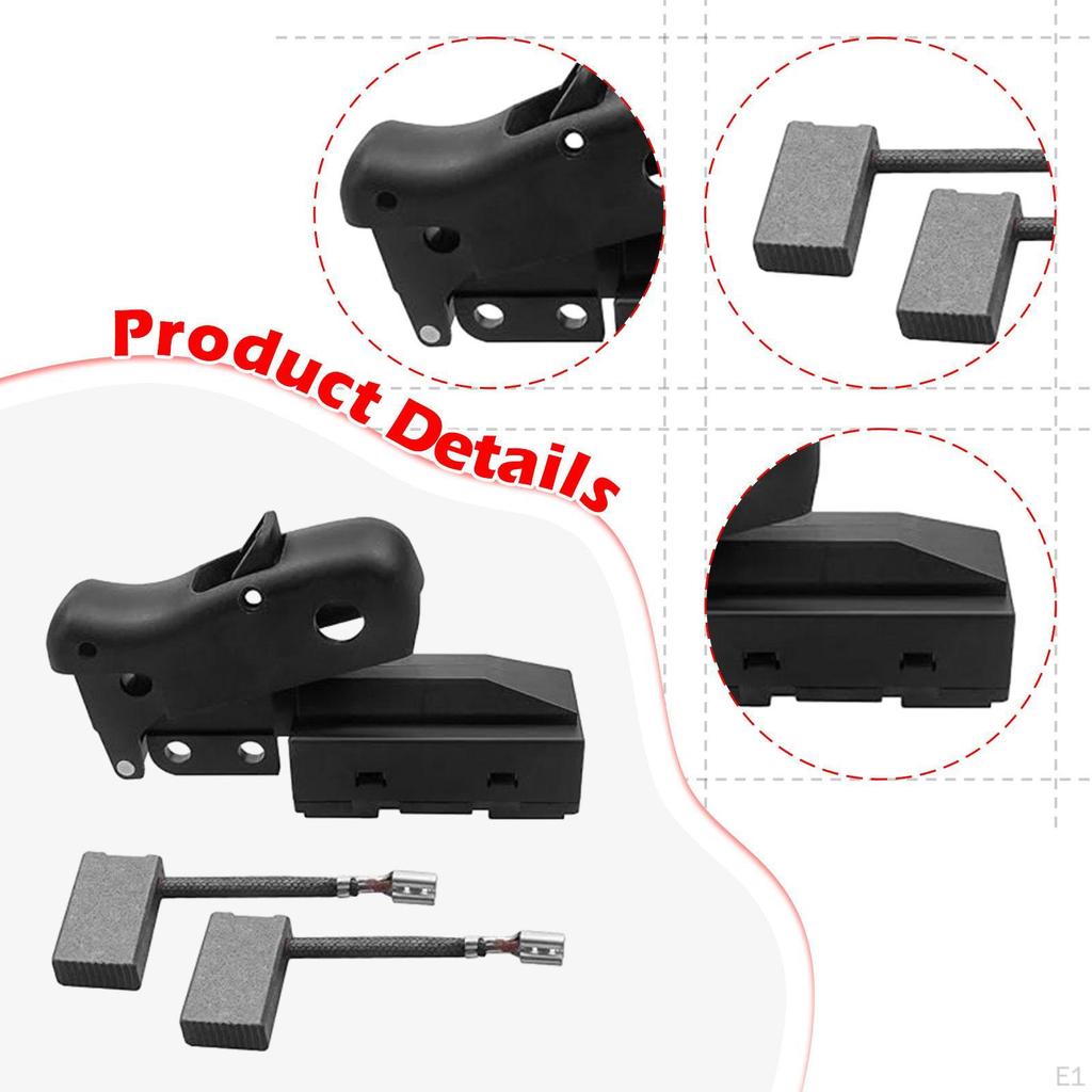 Power Switch for Miter Saw Replaces Carbon Brushes Accessory Reliable Brush Set Assembly High