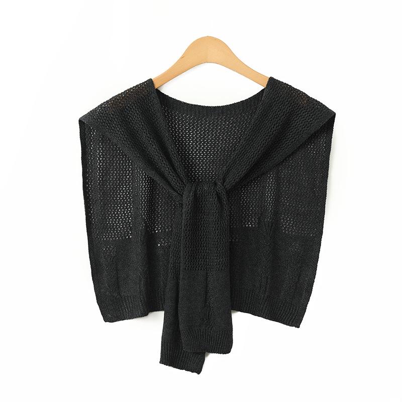 Korean Style Lightweight Knit Bolero Shawl for Women - Versatile Shoulder Cover for Spring, Summer, and Autumn