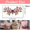 MAYCREATE® 10 Sheet Floral Tattoo Sticker Large Temporary Tattoo for Women, Rose Flower Haif Arm Band Tattoo, Waterproof Enchanting Body Art Tattoo