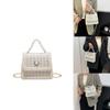Fashionable Pu Leather Small Square Bag For Women Available In Cream And Khaki