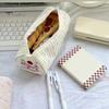 Decorative Pencil Case Strawberry Cake Roll Case, Large Capacity Cylindrical Pen Pouch, Girlish Desk Accessory Cute Stationery Storage Bag for