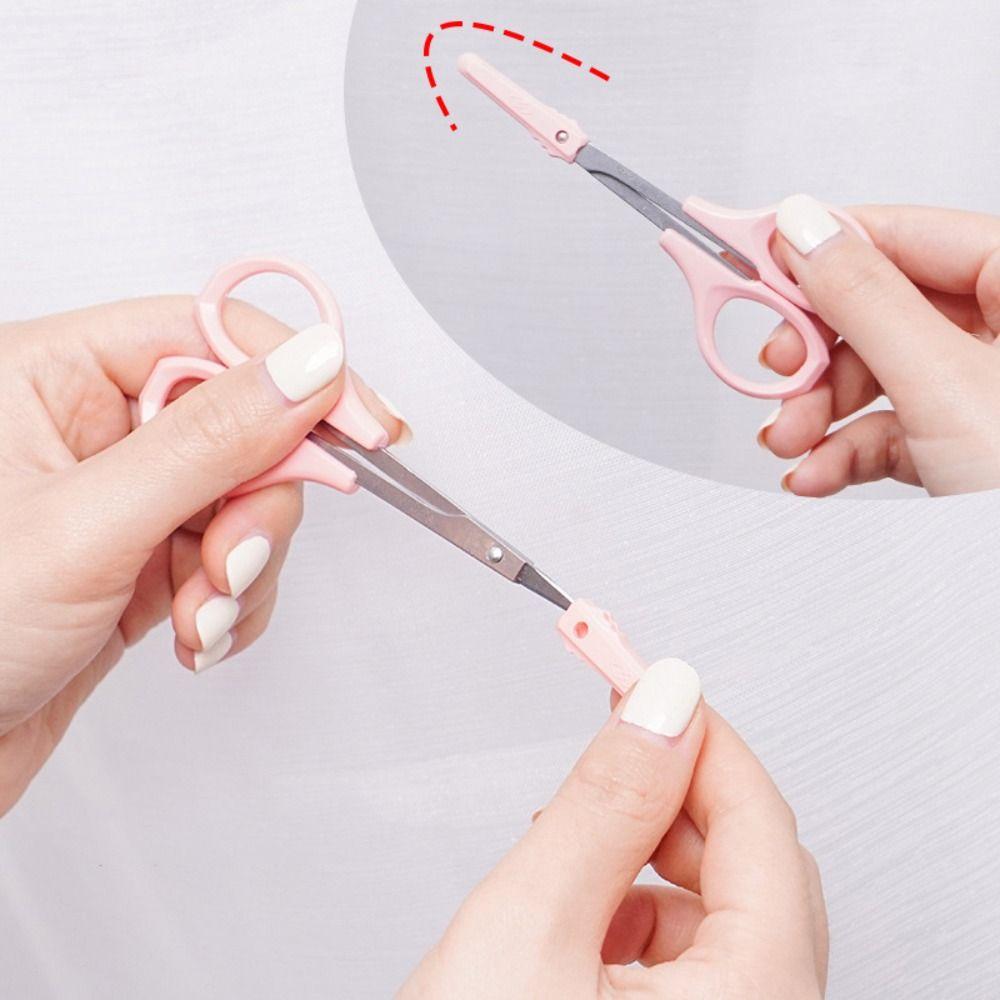 Professional Beauty Makeup Scissors Multifunctional Round Head Nose Hair Scissors  Salon