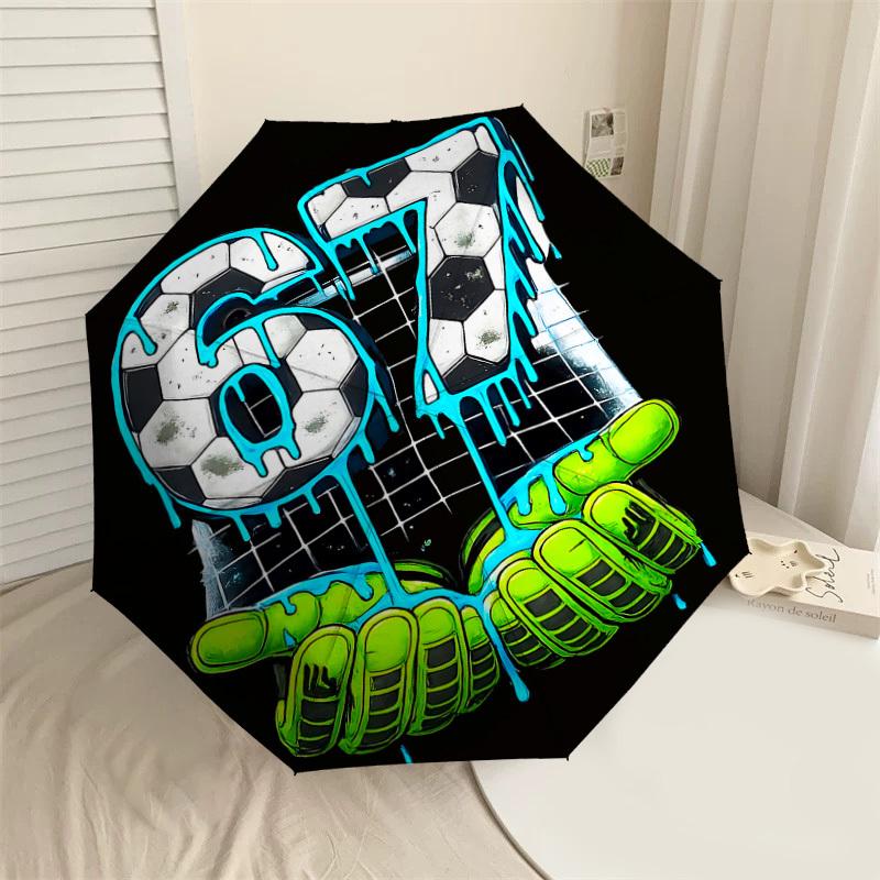 

1PC Soccer Football Umbrella-8-Rib Reinforced, Automatic Open, Lightweight & Durable, Fashion Accessory for Outdoor, J0336