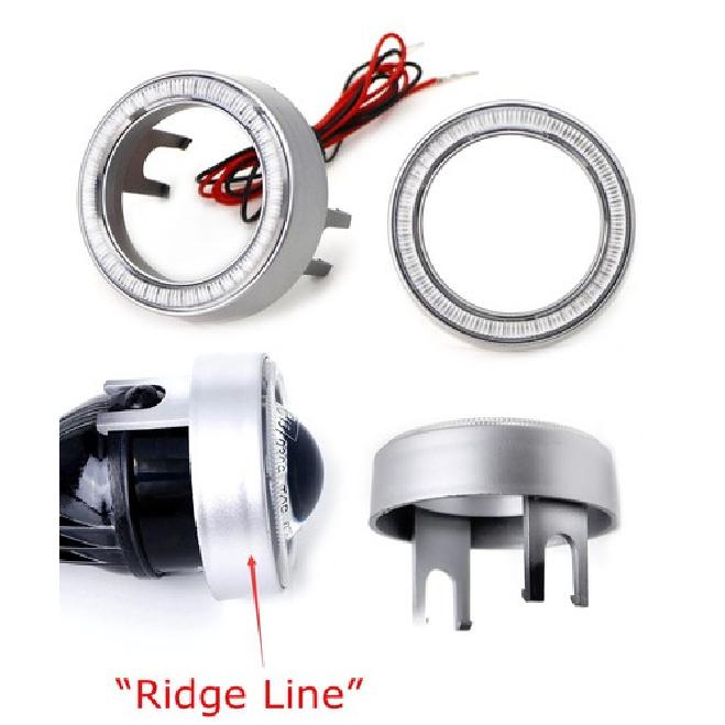 White 40-SMD LED Angel Eyes Halo Rings w/ Shroud For Fog Lights Retrofit DIY