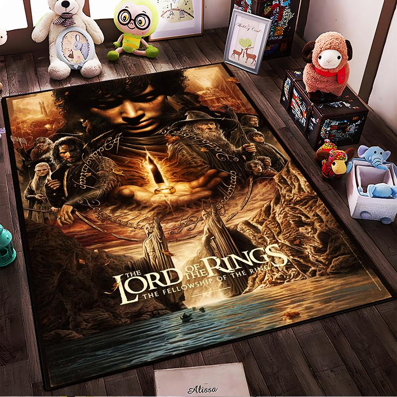 The Lord of the Rings Carpet - Epic Fellowship Design, Movie Decor Suitable for use as an anti-slip for living room bedroom sofas