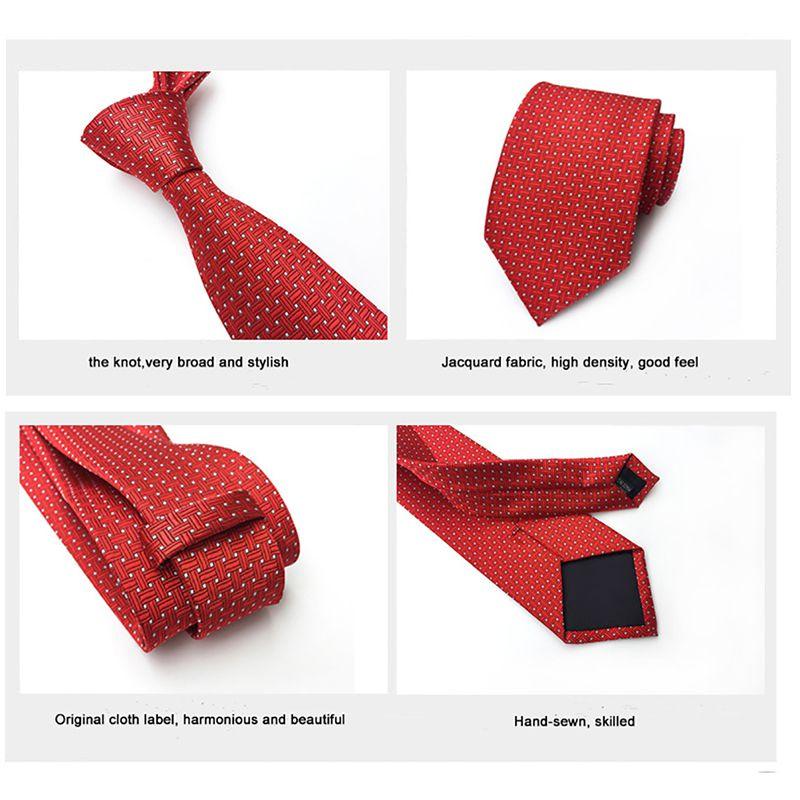 Men Silk Plaid Wedding Cravate Pour Jacquard Woven Necktie