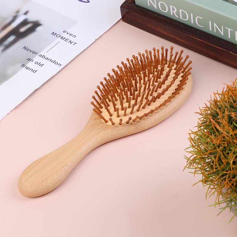 1Pc Hair Brush Women Massage Bamboo Combs Anti-Static Detangling Reduce Hair Loss Styling Tools