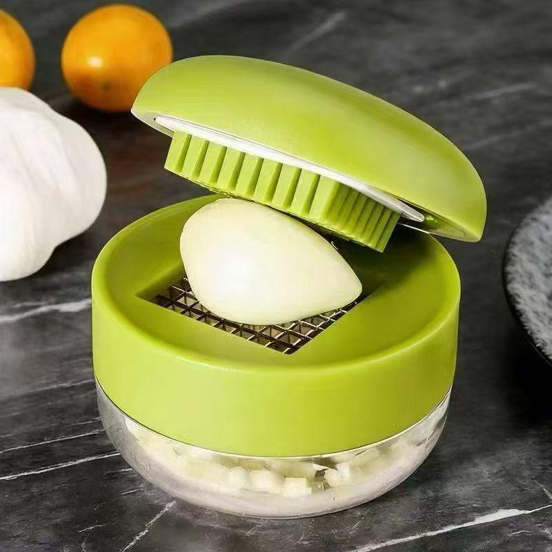 Compact Garlic Masher: Efficient Garlic Press & Paste Crusher, Portable Kitchen Tool, Pepper Presser