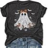 Basic Witch Halloween T Shirt Women Vintage Graphic Coffee Tees Shirt Short Sleeve Casual Funny Halloween Party Shirts