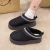 2025 autumn and winter new large size European and American thick-soled snow boots heightened and velvet warm outer wear women