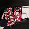 Animation B-Betty Boop PC+TPU Protective Phone Case For IPhone 17 16 Pro Max 15 Plus 14 13 12 11 Cover