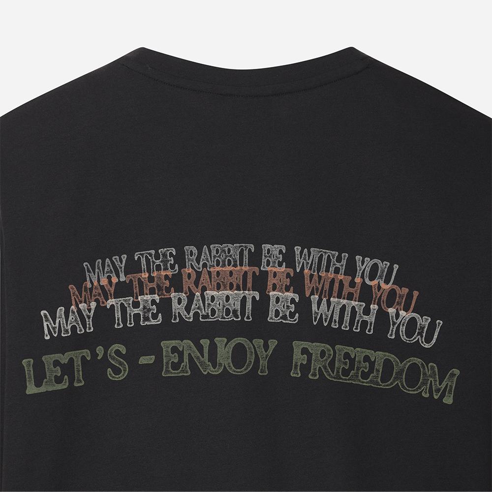 DOD Lettering Graphic Long Sleeve T-Shirt (Black)