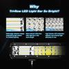 Nilight 15Inch Triple Row Lights 216W 21600LM Flood Spot Combo Beam LED Light Bar Driving Boat Super Bright Led Off Road Trucks