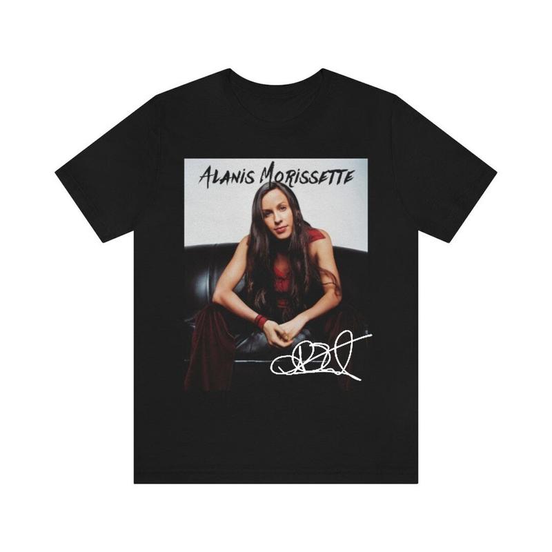 

Rare Alanis Morissette Gift For Fans Cotton Black Full Size Unisex T-Shirt XXXL
