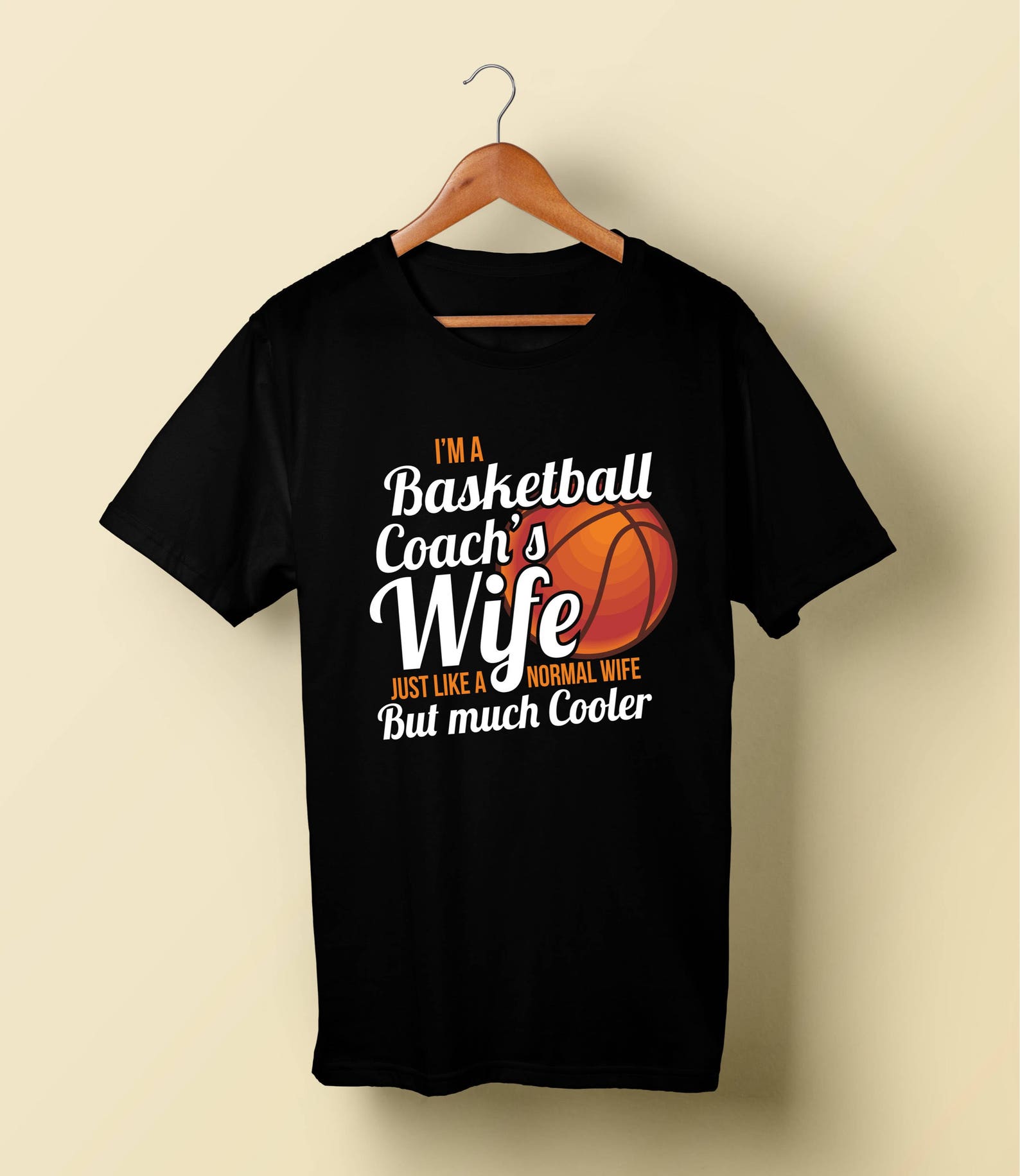 Womens Coaches Wife Shirt Wife Basketball Cool Gift Unisex Tee Shirt Basketball Coaches Wife Shirt 2XL