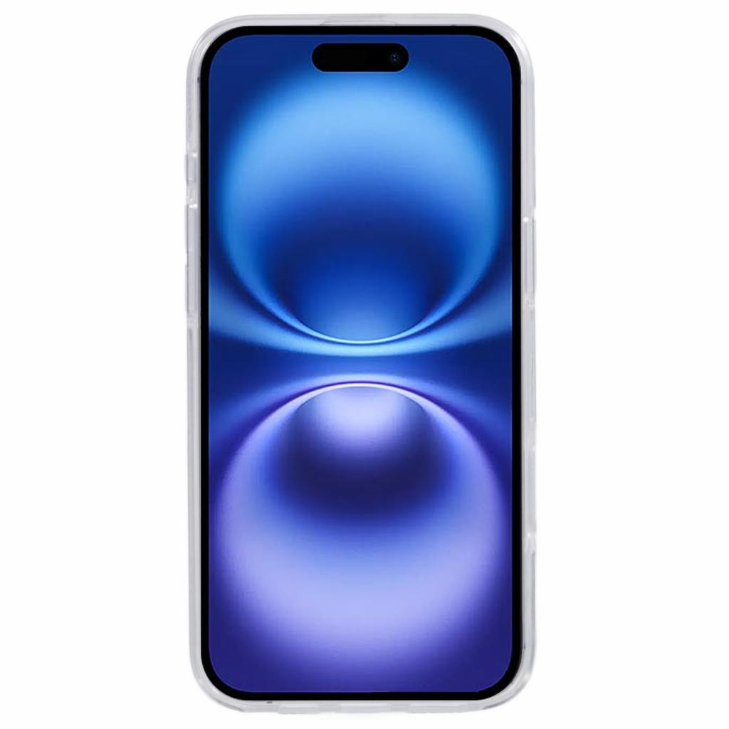 For iPhone 16 Case TPU Frame Clear Acrylic Back Phone Cover with PET Film