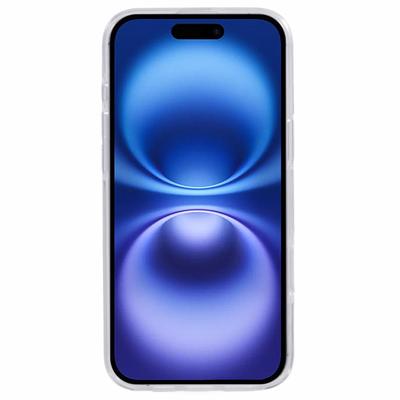 For iPhone 16 Case TPU Frame Clear Acrylic Back Phone Cover with PET Film