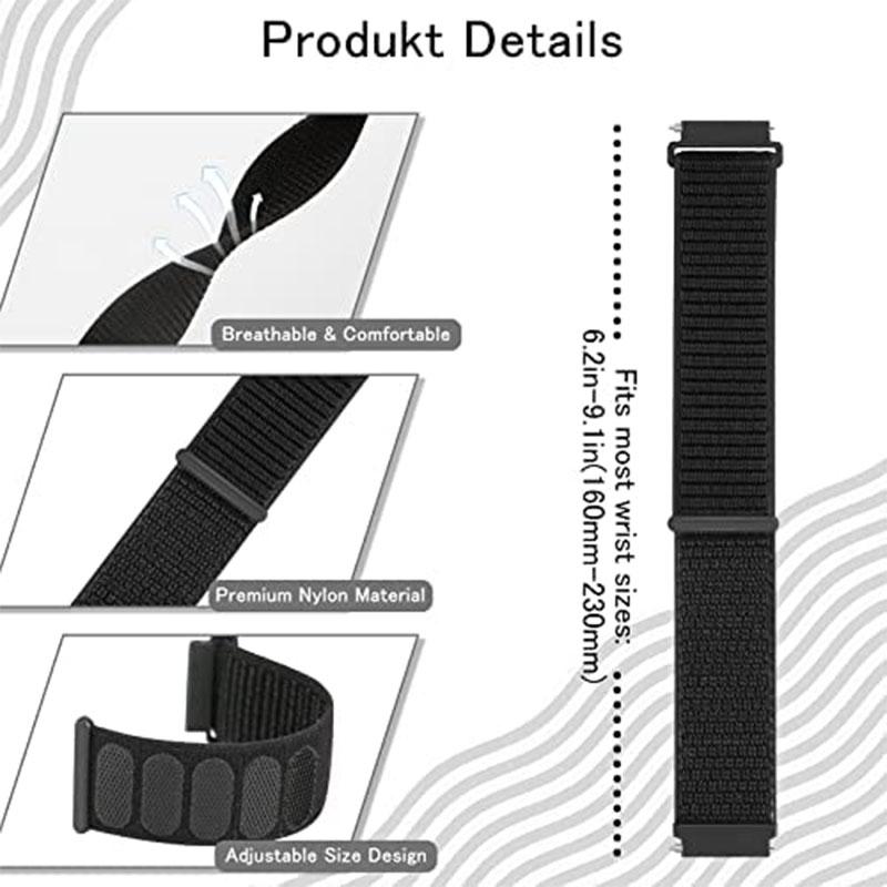 22mm 20mm Nylon-Schlaufenarmband für Amazfit Helio/Bip 6/Active 2/Balance 2 Armband im Flaggenstil für Amazfit GTR 4/GTS 4 mini