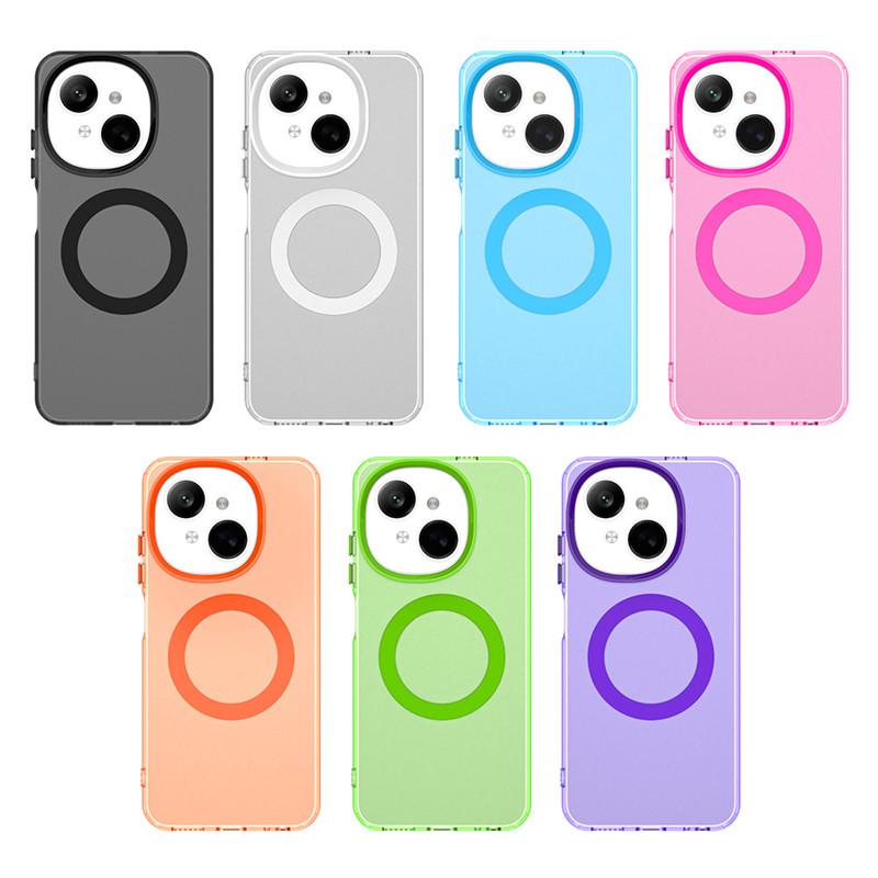 Pro Tecno Spark Go 1S Pouzdro Pro Tecno Spark Go 1S 1 Kryt Průsvitná Bonbónová Barva Matný Magnetický Nárazuvzdorný Ochranný Nárazník