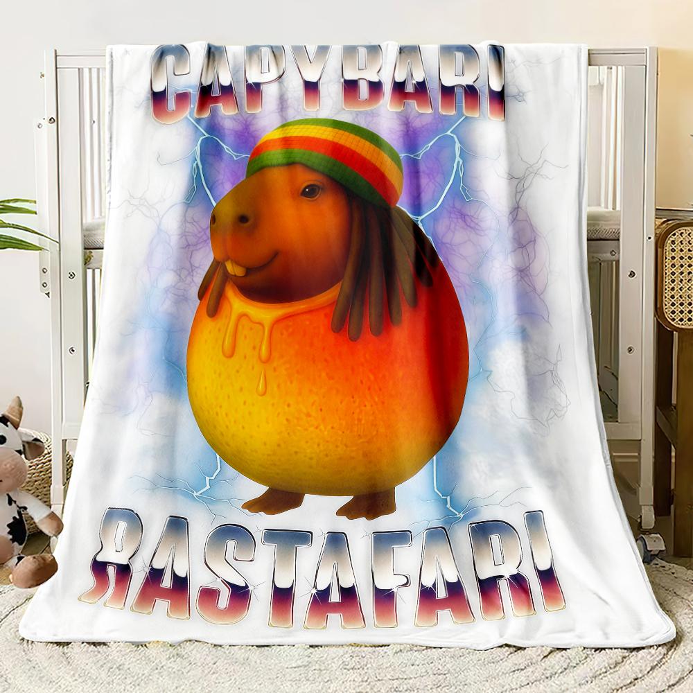 Italian Brainrot AI Generated Animals Plush Thin Blanket Kids Adult Flannel Throw Blanket for Outdoor Super Soft Bedspread Gift