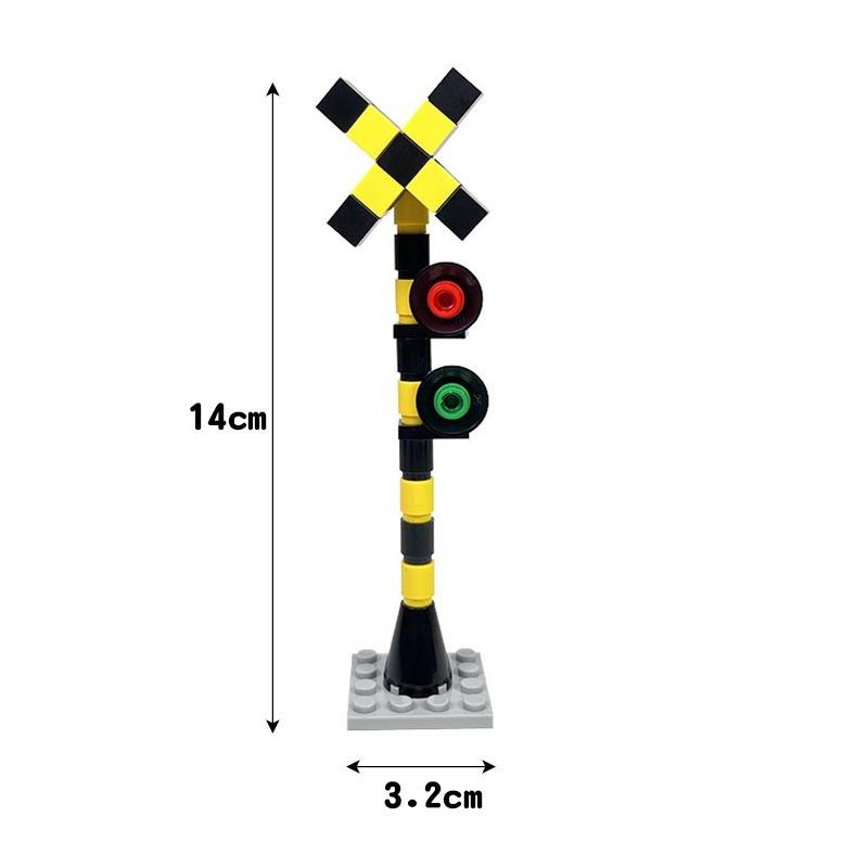 MOC DIY Accessori Parti Piastra Scena Città Blocchi da Costruzione Tronco d'Albero Recinzione Ringhiera Lampione Stradale Semaforo Base Giocattolo A037