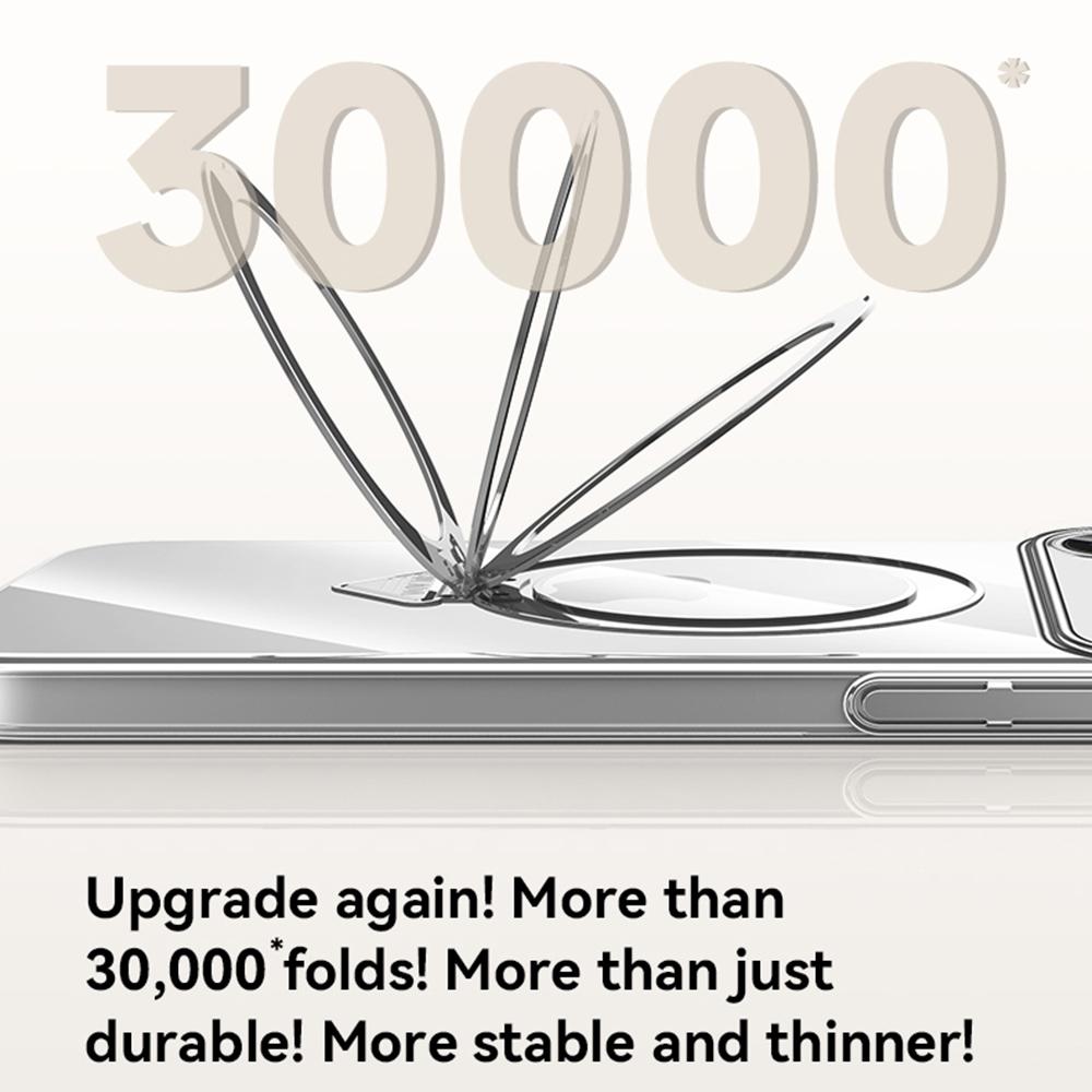 SULADA For iPhone 17 Pro Case Compatible with MagSafe Electroplated Foldable Kickstand Clear PC Phone Cover