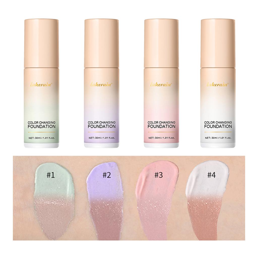 LakerainLight and Thin Color-changing Foundation,photosensitive Color Adjustment, Concealing Blemishes,long-lasting Makeup, Nourishing the Skin