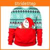 Premium Quality Ugly Xmas Christmas Sweater Featuring Santa And Elf For Winter Warmth