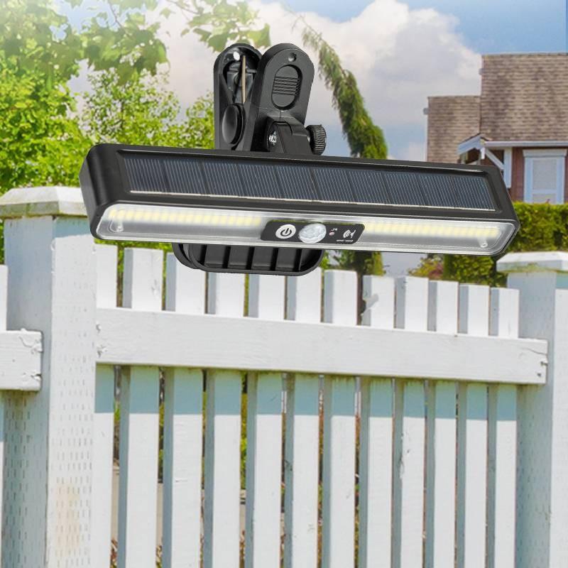 Outdoor Solar Clip Light Super Bright Induction Lamp Home Camping Courtyard